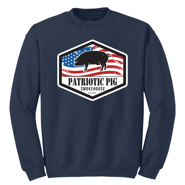Patriotic Pig Crew Sweatshirt Original