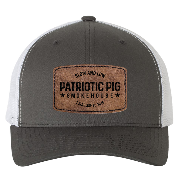 Patriotic Pig Leather Patch Hat