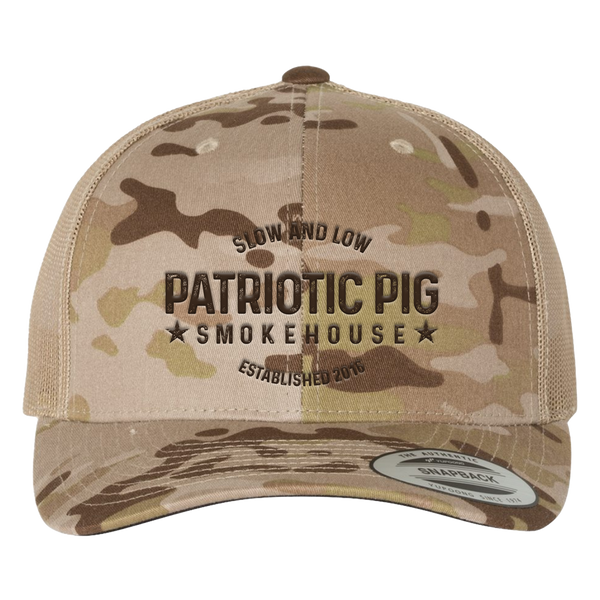 Patriotic Pig Leather 3D Puff Embroidery