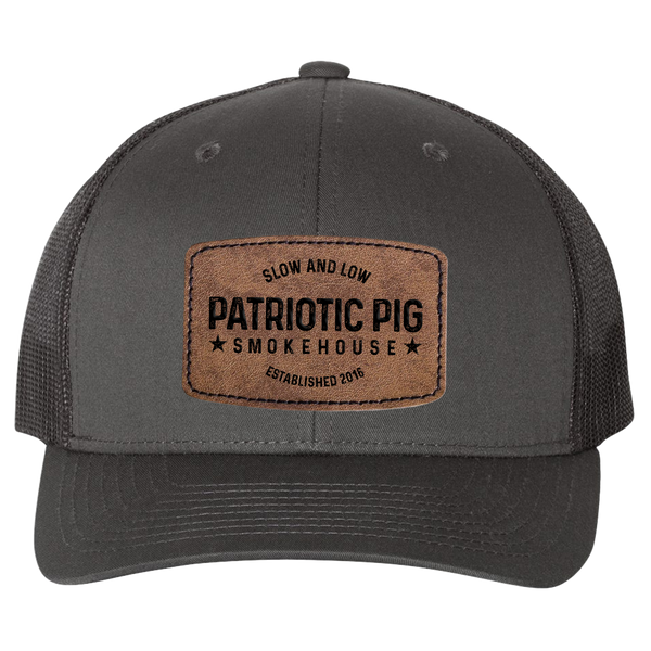 Patriotic Pig Leather Patch Hat