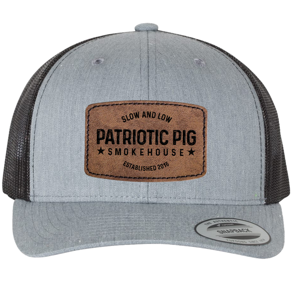 Patriotic Pig Leather Patch Hat